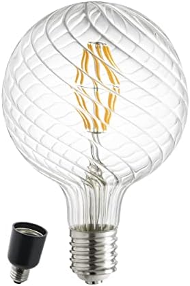 Led лампа Sunlite Vintage G48 Globe мощност 12 W (еквивалент на 100 Вата) Цокъл на електрически лампи Mogul (E39), и Топло Бяла