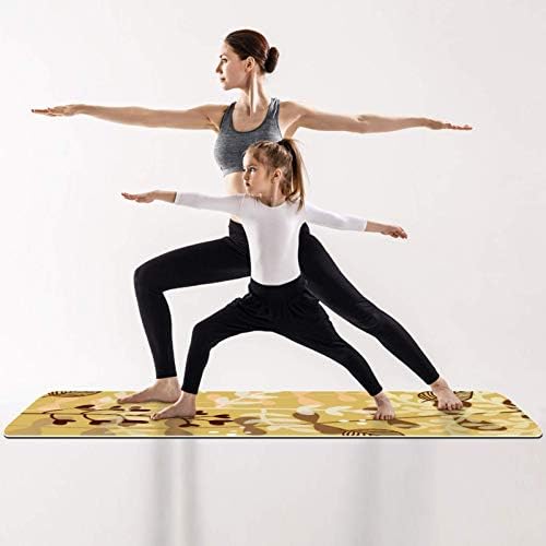 Килимче за йога Siebzeh Цвете Премиум-клас, в екологично Чист Гумена подложка за здраве и фитнес, Нескользящий Мат за всички видове упражнения, йога и пилатес (72 x 24x 6 мм)