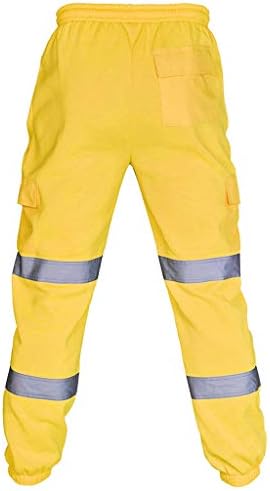 Панталони WENKOMG1 Hi Vis за мъже, Видими Светлоотразителни Ленти, които са Устойчиви На Петна Непромокаеми Панталони CE За Безопасността на Строителните Работи