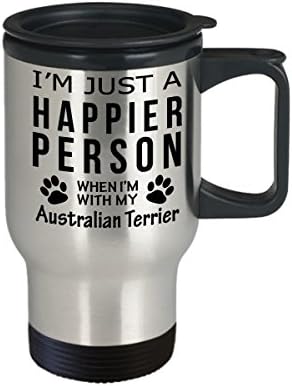 Кафеена Чаша За Любителите на кучета В Пътуване - Щастлив Човек От Австралия Терьером -Подаръци За Спасението на Собствениците на Домашни Любимци