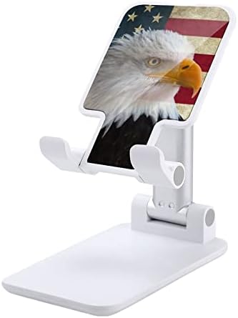 Ретро Американски Флаг Белоглав Орел Поставка За Мобилен Телефон, Регулируема Сгъваем Таблет Тенис На Притежателя На Телефона Аксесоари