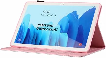 Калъф Samsung Galaxy Tab A7 10,4 инча 2020 г. съобщение (SM-T500/T505/T507), Foldout калъф-поставка от искусственнойкожи Премиум-клас с държач за химикалки и множество ъгли на видимост - Лилавата пеперуда