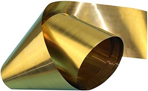 Месинг лист HUILUN H62 Месинг метален тънък лист от фолио на руло 150 мм / 5,9 см x 1000 mm / 39,9 Цолови месингови плочи (Размера, Дебелина: 0,15 мм)
