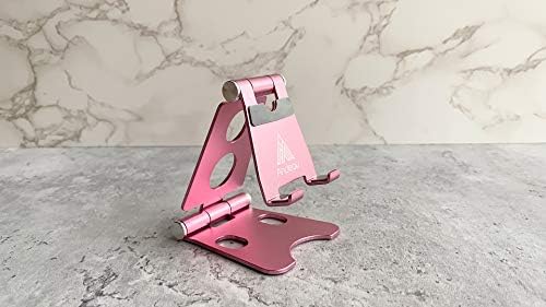 Розова поставка за телефон - Ahdeau Сгъваема Алуминиева зарядно устройство за телефон, мобилна стойка за мобилен телефон на масата, универсална стойка за таблет, подходящ за всички смартфони, поставка. Пълнител за Отглеждане