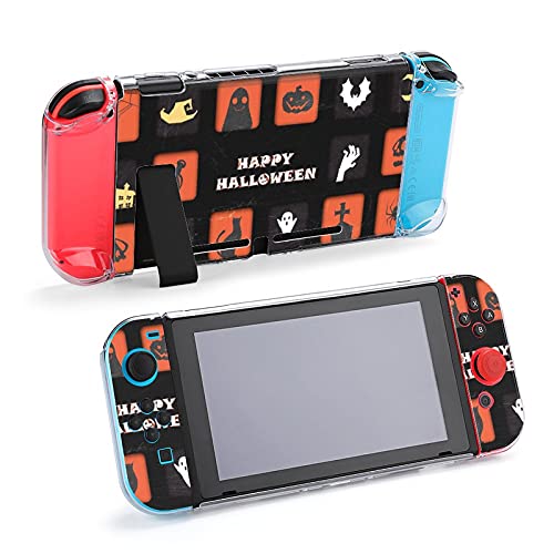 Защитен калъф NONOCK за Nintendos Switchs, игрални конзоли Happy Halloween Switchs, Защитен от надраскване, Защитен от падане на КОМПЮТРИ от Пет части， Ръчно изземване в твърда кутия за ключове Nintendos