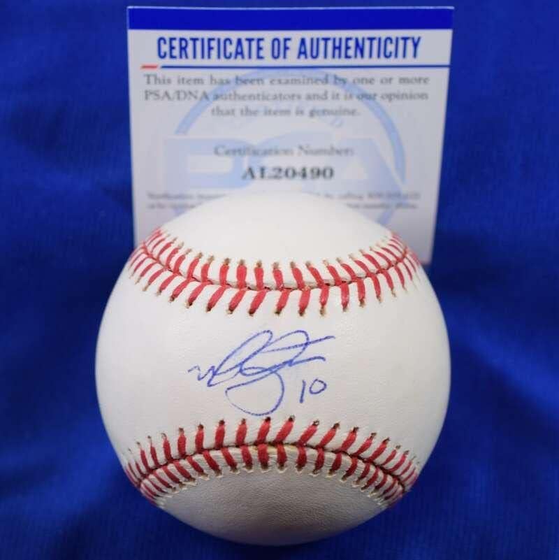 Майк Хемптън PSA ДНК Coa Автограф на Националната лийг Бейзбол с Автограф ONL - Бейзболни Топки С Автографи