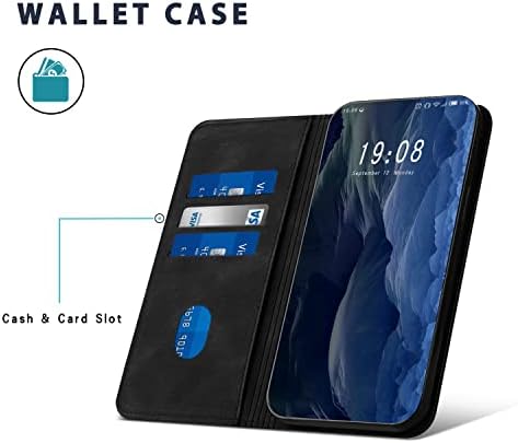 Калъф ZONNAVI за Samsung Galaxy S7, една Чанта-портфейл с държач за карти, Калъф от Изкуствена кожа Premium [Магнитен] [Поставка за гледане], устойчив на удари Панти калъф за Samsung S7 (черен)