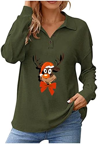 Пуловери копчета за жени, Свободен Пуловер с Ревера на Шията, Ежедневни Униформи, Върховете за Активния отдих за Жени