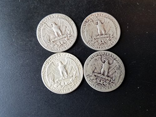 1932 Различни марки мента - Сребърни Вашингтонские четвертаки 1964 4-монети, деноминирани 1,00 долара-по една на всеки десетилетия, от 30-те, 40-те, 50-те, 60-те години в обращение в средно 1/4 и по-висока
