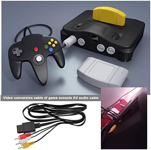 2 елемента AV Композитен Видеокабель Подмяна на Кабел Съвместими с Nintendo 64 N64/ Gamecube/SNES AV Подмяна на кабели Проводници Кабели