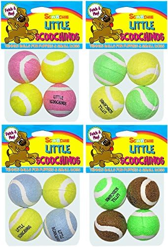 СТОКИ ЗА ДОМАШНИ ЛЮБИМЦИ SCOOCHIE 207 Малки топки за тенис за кученца Scoochinos
