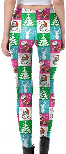 XUnion/ Цветни Зимни Панталони, Дрехи за Момичета, Графични Топли Панталони с Високо Деколте, Спортни Панталони за Почивка, Коледни Панталони, Чорапогащи,...