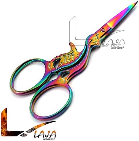 LAJA ВНАСЯ Комплект от 10 различни Цветни Преливащи се Шевни ножици за бродерия 3,5КОТЕШКА форма