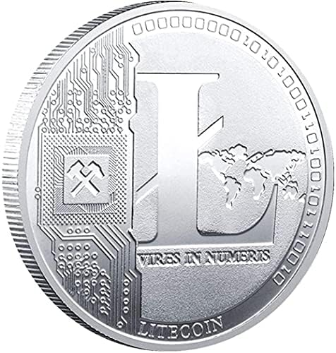 1БР Сребърна Възпоменателна Монета Litecoin със Сребърно Покритие LITE Coin Ограничен Тираж са подбрани Монета с Защитен Калъф