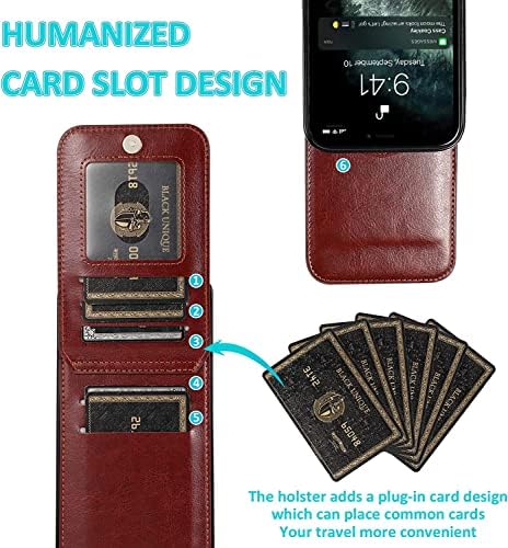 Чанта-портфейл KAPPDE за iPhone 14/14 Plus/14 Pro / 14 Pro Max, Тънък калъф от висококачествена кожа с държач за карти [2 начина влакчета], устойчив на удари калъф-книжка с магнитна закопчалка (Цвят: зелен, размер: