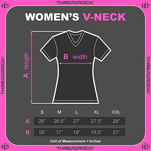 Женска тениска Threadrock за възрастните хора 2020 S ! Само че е намерила Истинската Выпускную тениска с V-Образно деколте