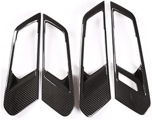 Нови Защитни облицовки за вътрешни дръжки, съвместими с BMW X5 G05 2019-2023 (B-Стил, въглеродни влакна вид)