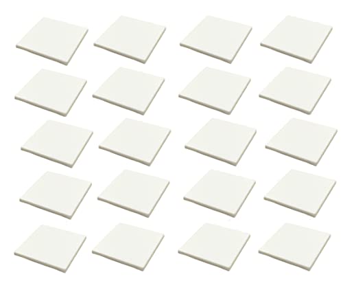 INVENTO 20pcs 4 x 4 Акрилен Лист Бял Цвят 100x100x5 мм Пластмасова Плоча с дебелина 5 мм, 4-инчовата Дъска От Плексиглас и Непрозрачна За проекти направи си САМ