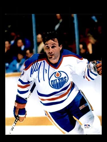 Пол Coffey, PSA DNA Coa, Подписано Снимка с автограф 8x10 - Снимки на НХЛ с автограф