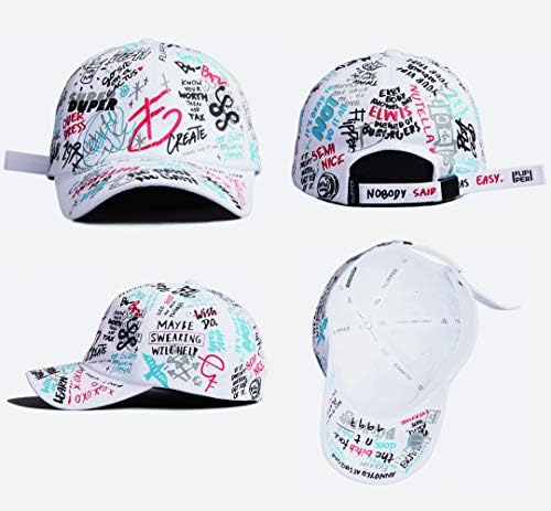 Дизайнерски бейзболна шапка Flipper с Шарени Графити от памук, за мъже и Жени, Шапка Kpop с Извити Полета, Регулируем
