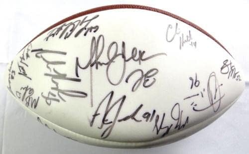1988 Екип Indianpolis Colts Подписа Футболна топка с Автограф от Народни Харисън JSA XX60938 - Футболни топки С Автографи